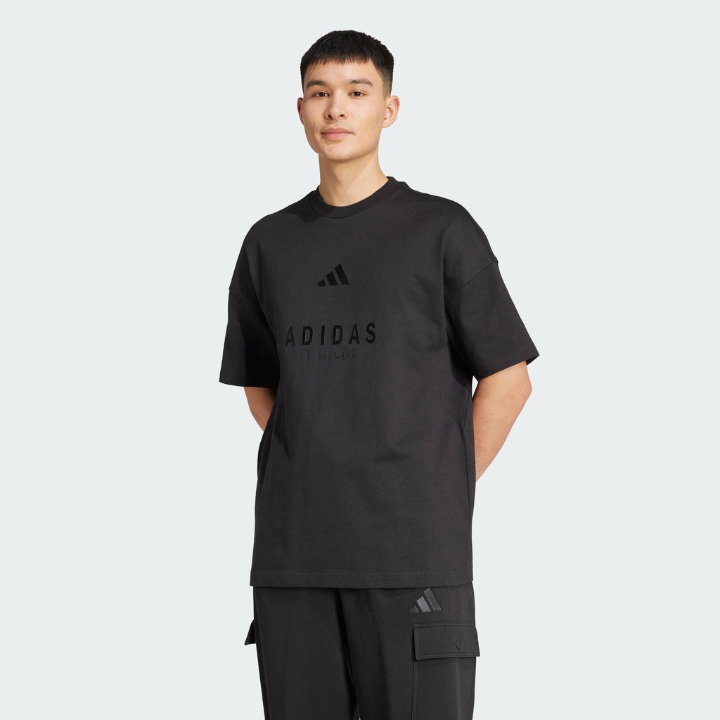 adidas Lifestyle ALL SZN Embroidered Graphics Tee Men Black JL6549