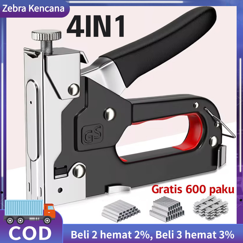 

Gratis 800 paku 4 In 1 Pistol Kuku Pistol Stapler Konstruksi Konstruksi Furnitur DIY Pelapis Pelapis Pistol Stapler Multifungsi Pistol Stapler Dekorasi Rumah Alat Pertukangan