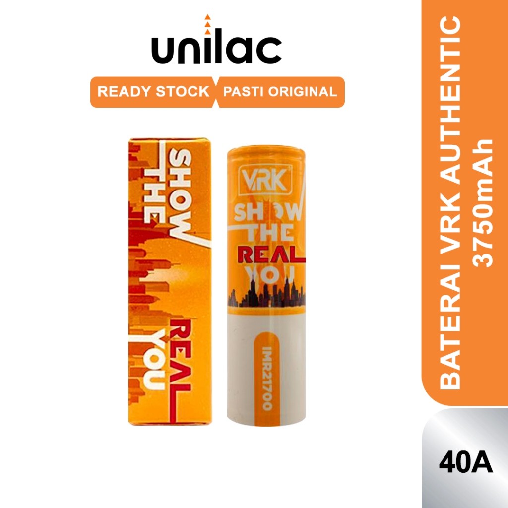 Authentic Baterai 21700 VRK Battery 3750mAh - Battery VRK 3750mAh 21700