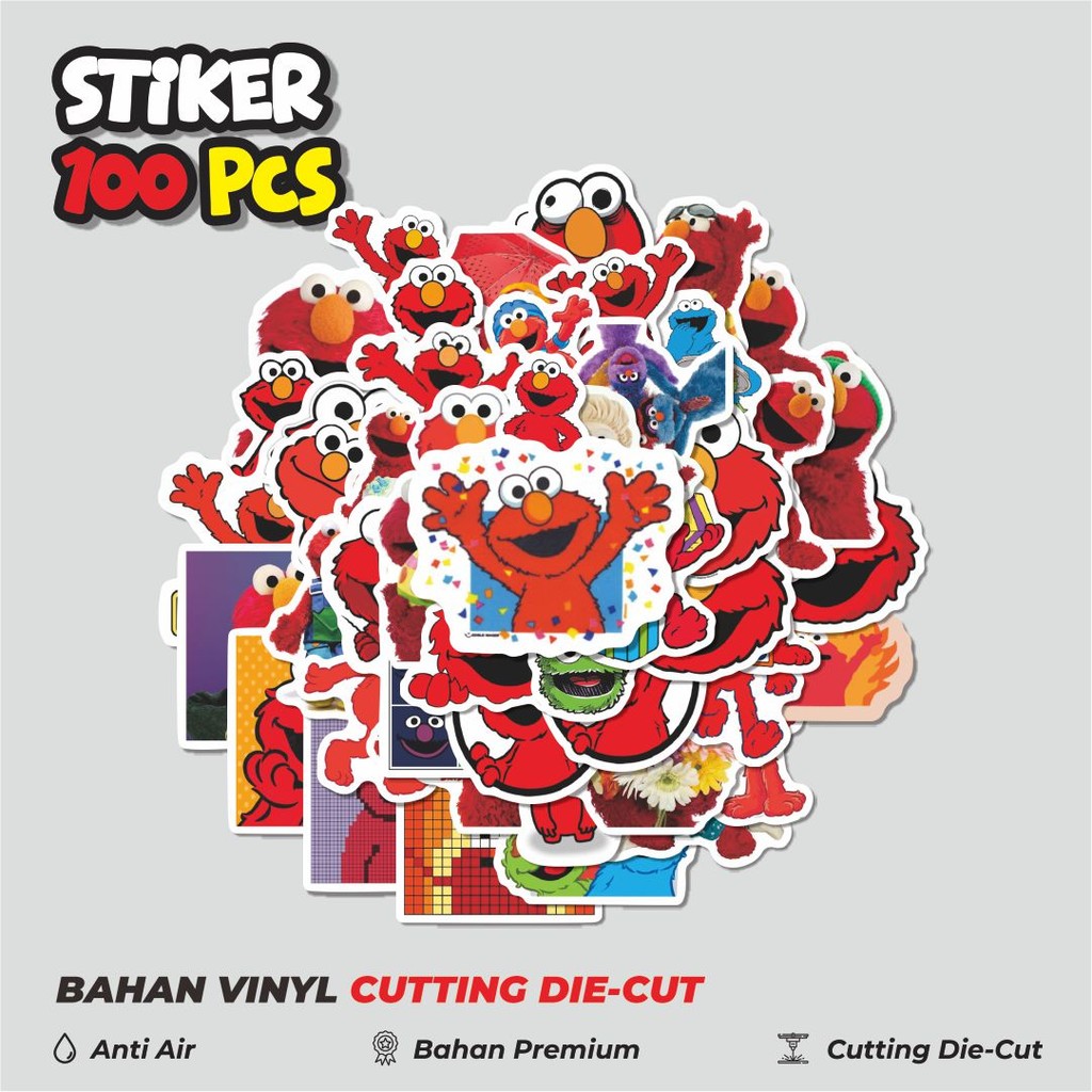 

Terbaru! 50 pcs Stiker Kartun Elmo Dekorasi Lucu Kreatif untuk Notebook, Skateboard, HP