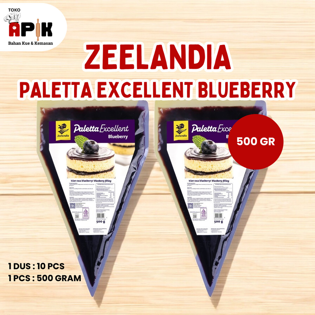 

ZEELANDIA PALETTA EXCELLENT BLUEBERRY / STRAWBERRY 500GR / SELAI ISIAN ROTI