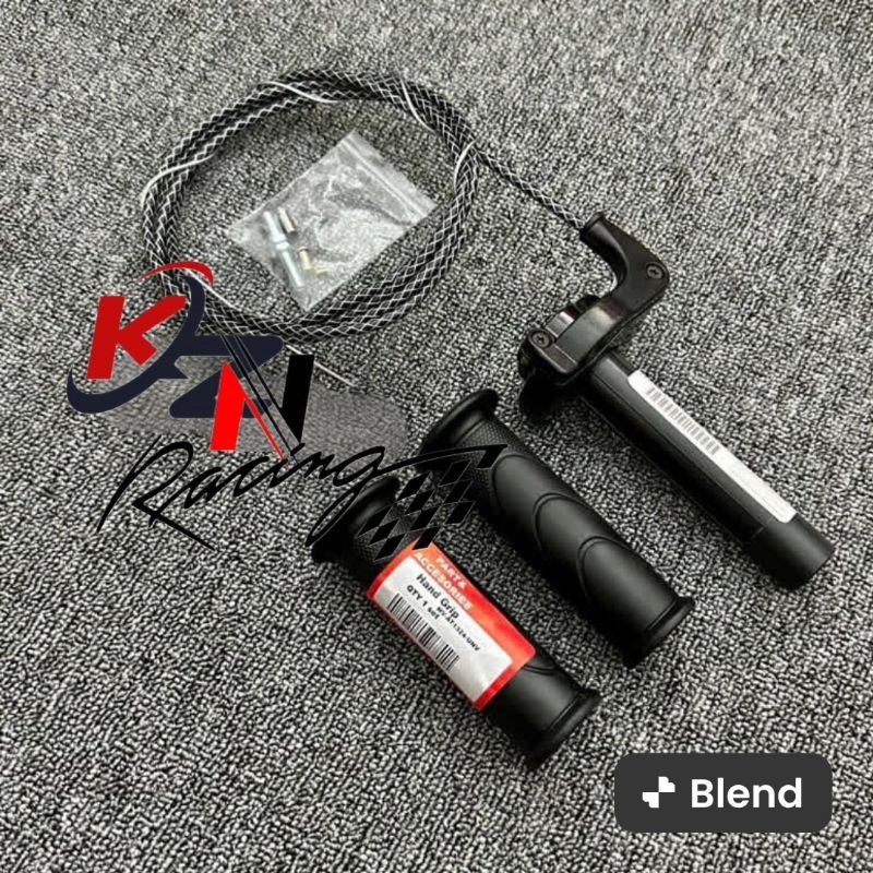 (Paket Murah-COD)Gas Spontan Y4maha YZ plus Kabel Gas Serat Carbon Set Handgrip Original Universal -