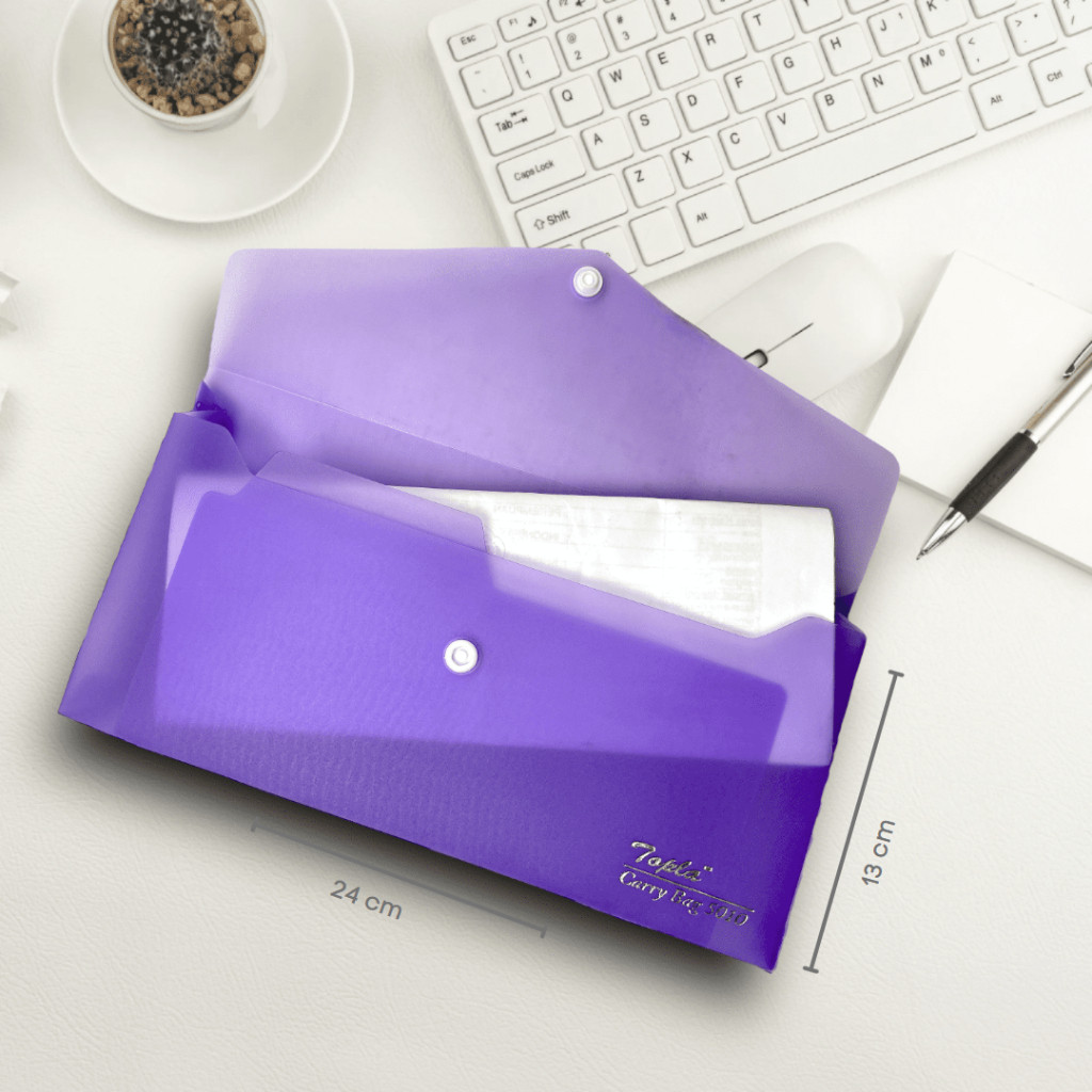 

TOPLA Carry Bag 5010 Dompet Arsip Dokumen Nota Kwitansi Struk Giro Tabungan – Map Plastik Kantor