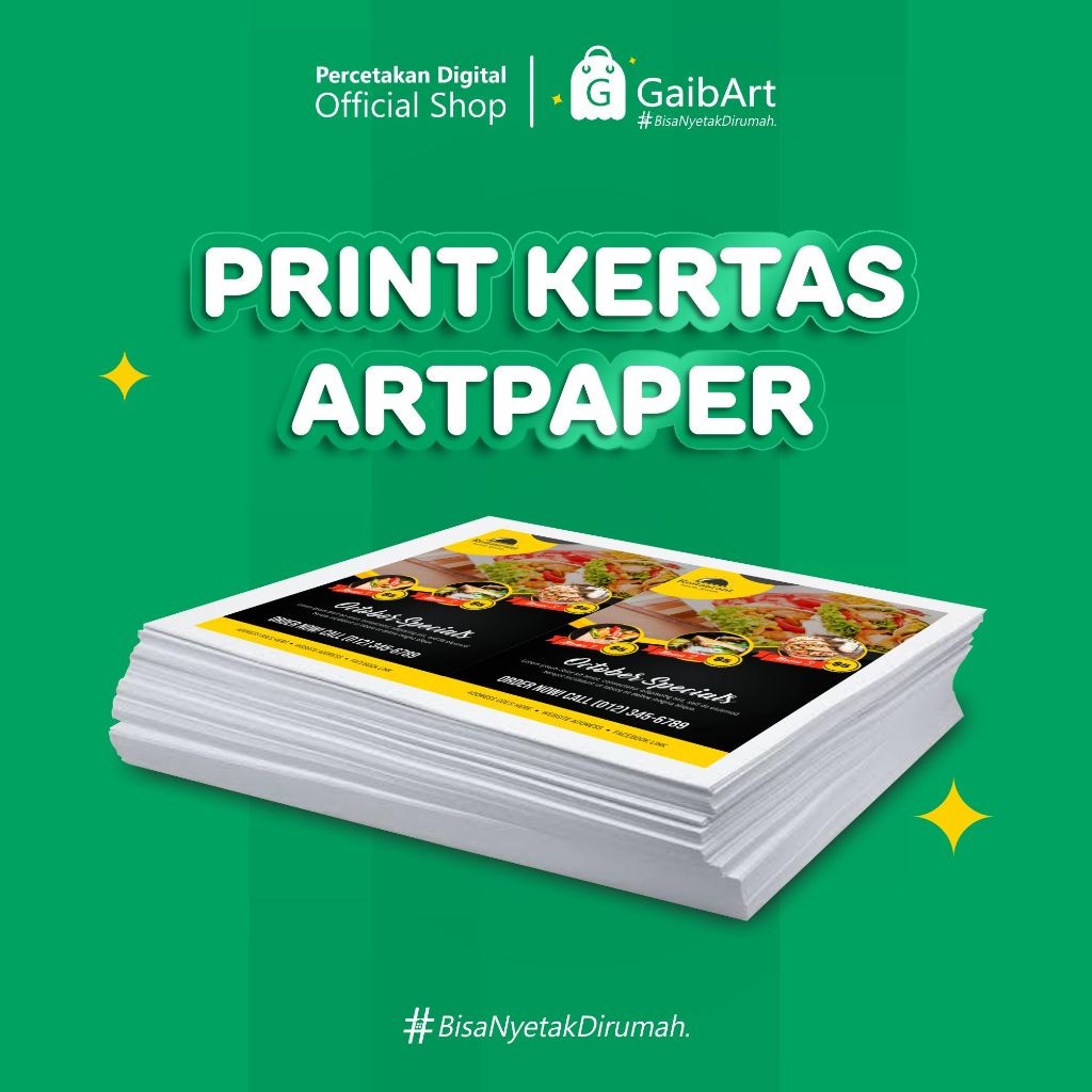 

GaibArt Print Kertas A3+ Art Paper 120-310gsm Cetak Full Color