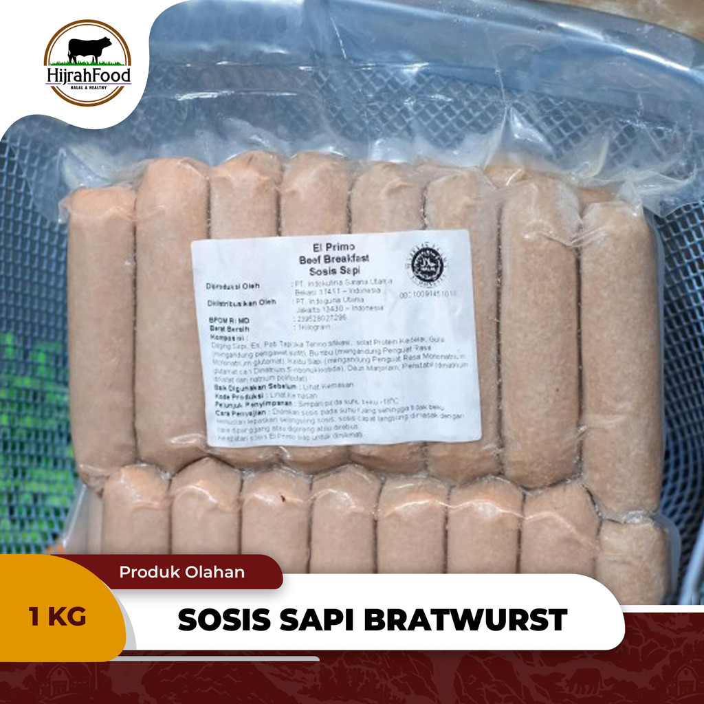 

Elprimo Sosis Sapi / Beef Sausage Bratwurst Breakfast (Qty. 1 kg)
