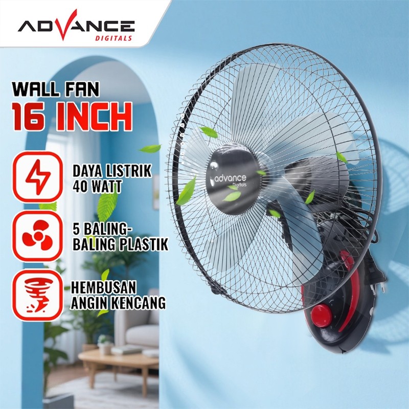 Advance KIPAS ANGIN DINDING 16INCH INCH KIPAS TEMBOK 16 INCH KIPAS ANGIN WALL FAND