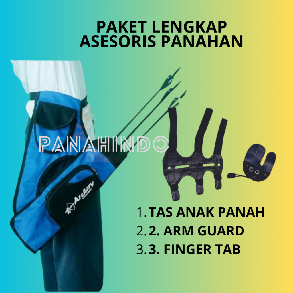 Paket Lengkap Asesoris Panahan Anak Remaja Dewasa Sekolahan Peralatan Memanah Olahraga Outdoor Tas Q