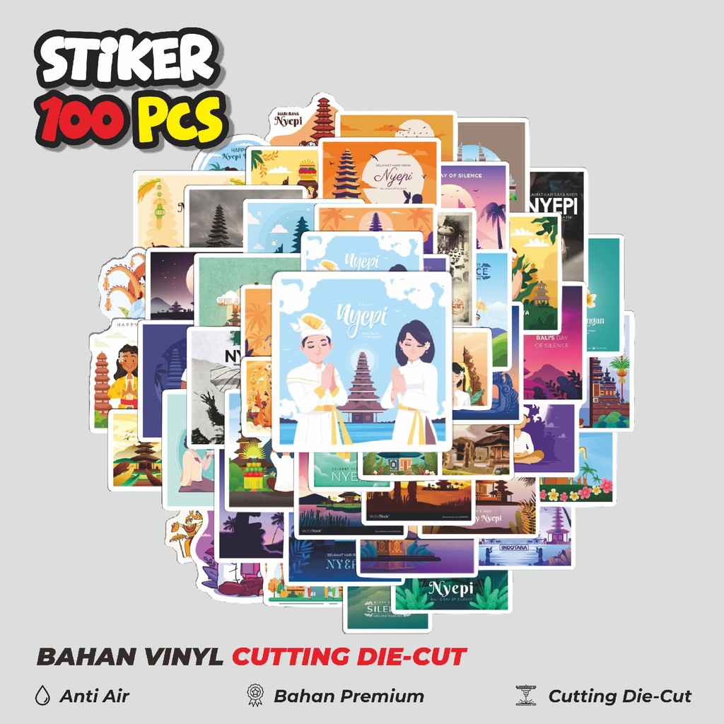 

Terbaru! 50 pcs Stiker Tema Nyepi V1 Dekorasi Lucu Kreatif untuk Notebook, Skateboard, HP