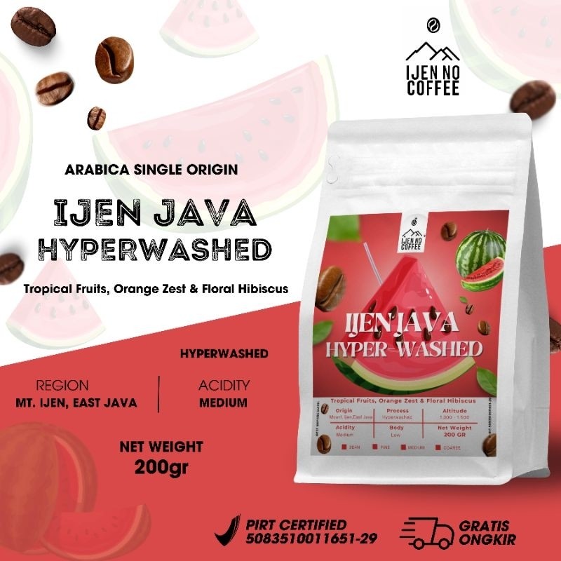 

Kopi Arabika Ijen Java Hyperwashed (200gr) | Biji Kopi Premium Single Origin Arabika Terlaris