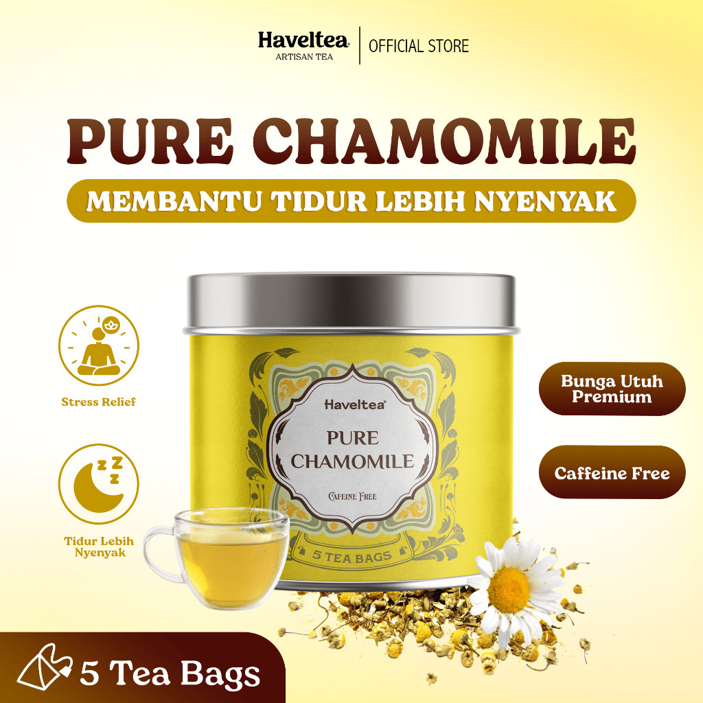 

PURE CHAMOMILE | Mini Tin | Haveltea | Floral Tea | Sleep Anxiety Aid