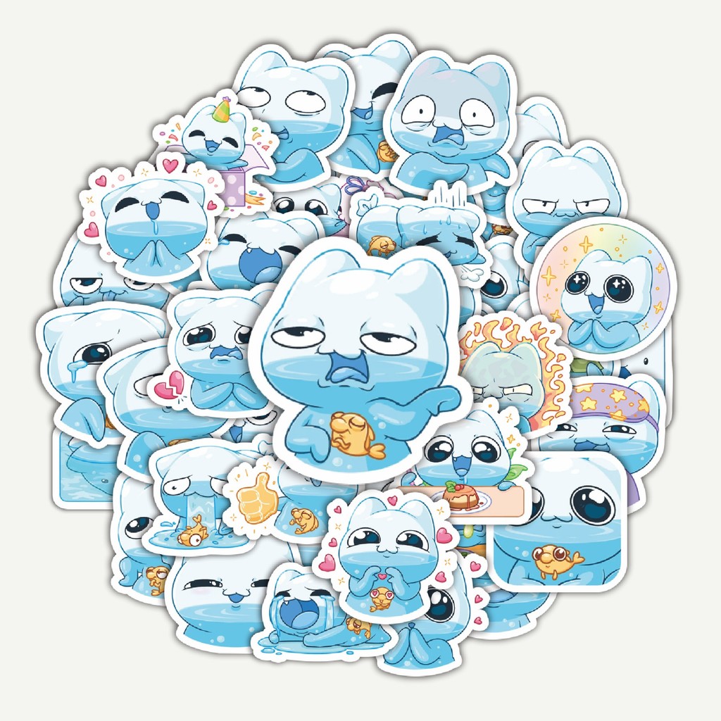 

Sticker Pack Funny Character Bloop The Water Cute Monster | Sticker TUMBLR | Stiker LAPTOP KOPER HELM
