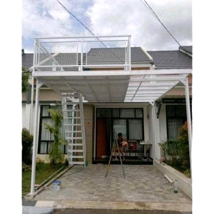 mezanin outdoor - kanopi balkon - lantai GRC board 18 mm