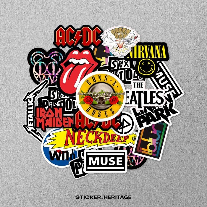 

STICKERS STIKER BAND ROCK METAL STIKER BAND | STIKER TUMBLER HP | STIK Book Paper Stationery