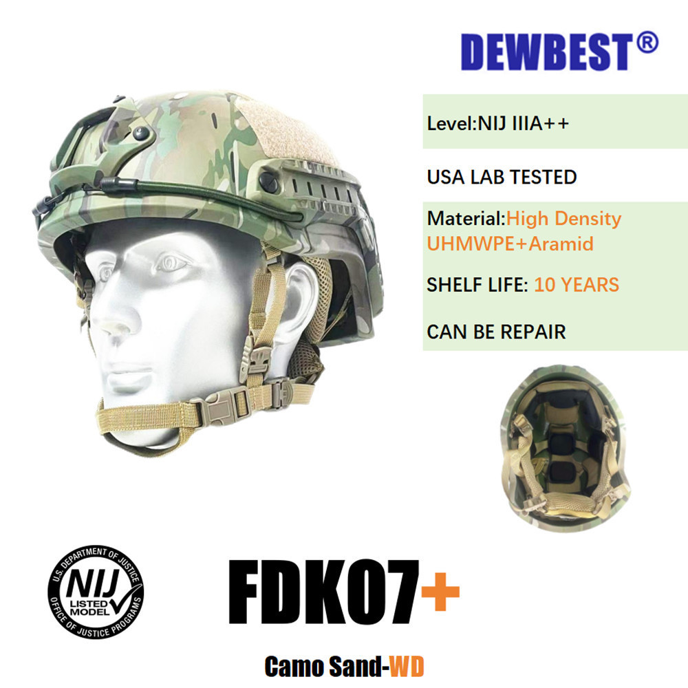 FDK07 High Density Aramid PE Ballistic Tactical Helmet Four Colors