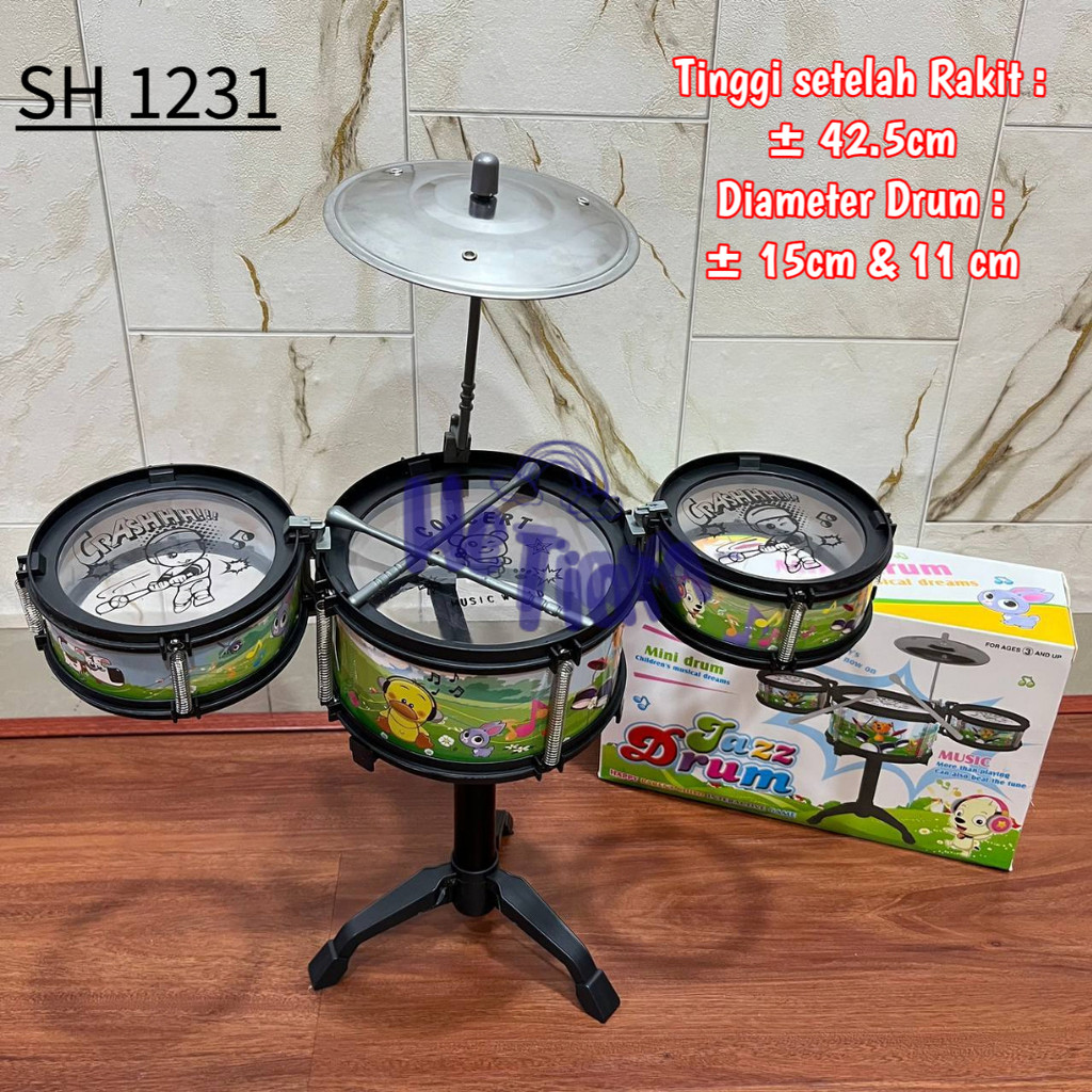 Mainan Drum Edukasi Anak / Mainan Drum Jazz Anak / Drum Mainan / Drum Set Anak