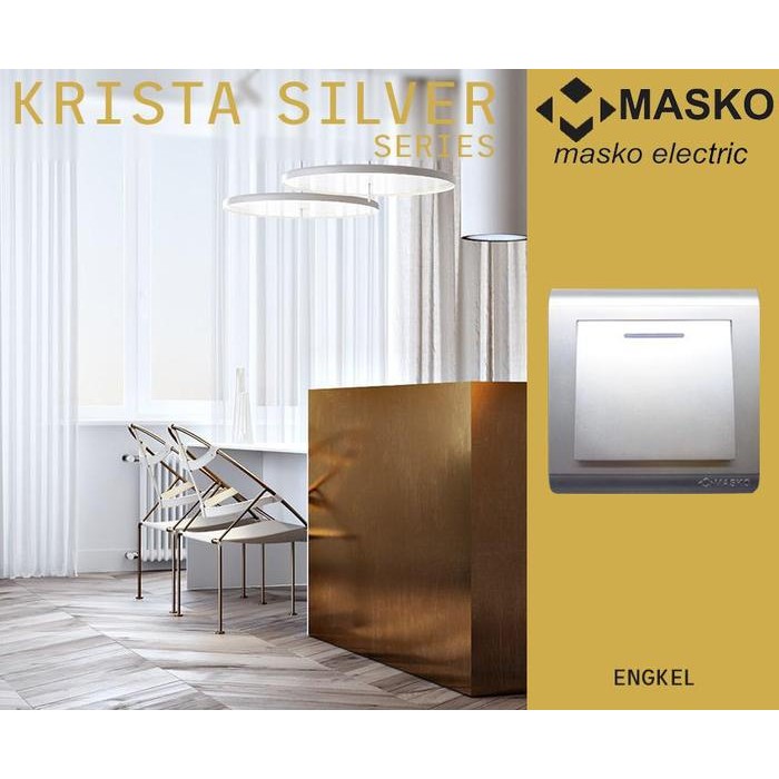 MASKO IB SAKLAR ENGKEL SILVER K-SV 211 KRISTA TUNGGAL SINGLE SNI ORIGINAL