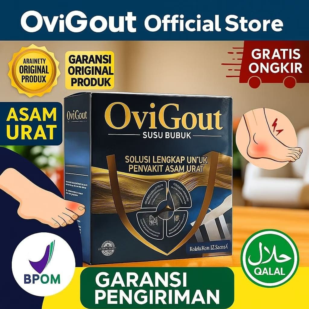 

100% ASLI OVIGOUT 1 Box Milik Susu Suplemen Kesehatan Asam Urat, Kolesterol Dan Tulang Sendi