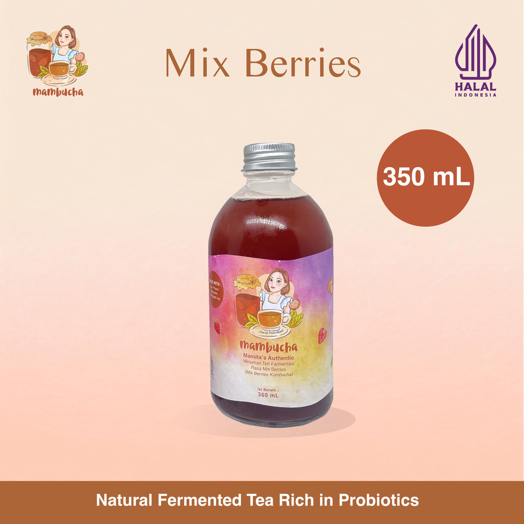 

Kombucha Teh Fermentasi Mix Berries Mambucha 350 ml