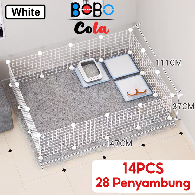 1 Set Kandang Kucing Tingkat 4 Pagar Kucing Tinggi Kandang Hewan Diy