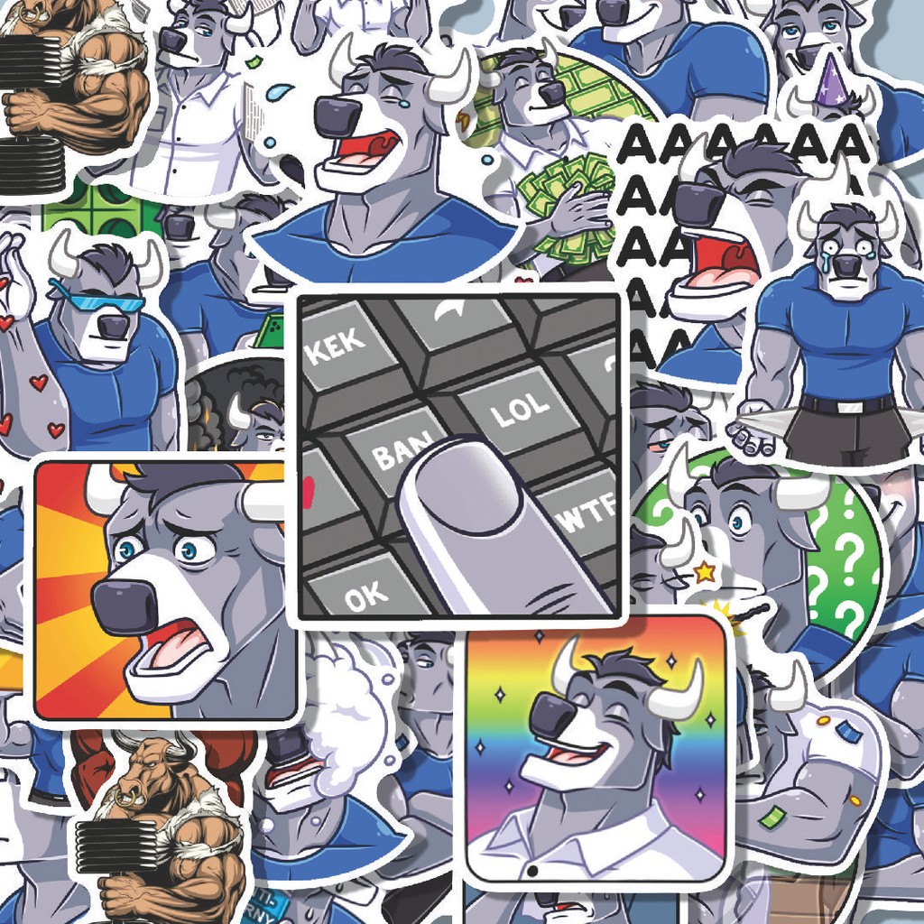 

100PCS Lucu Stiker Animal Kartun Duke Stiker Aesthetic Stiker Anti Air Stikers Berperekat Waterproof sticker decal buat Motor Helm Buku Journal Koper Casing HP Laptop Botol Minum Hadiah anak