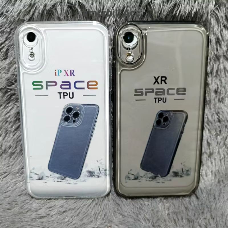 Soft Case Original Space Transparan silikon hp iPhone XR Case Protect+Pelindung Camera