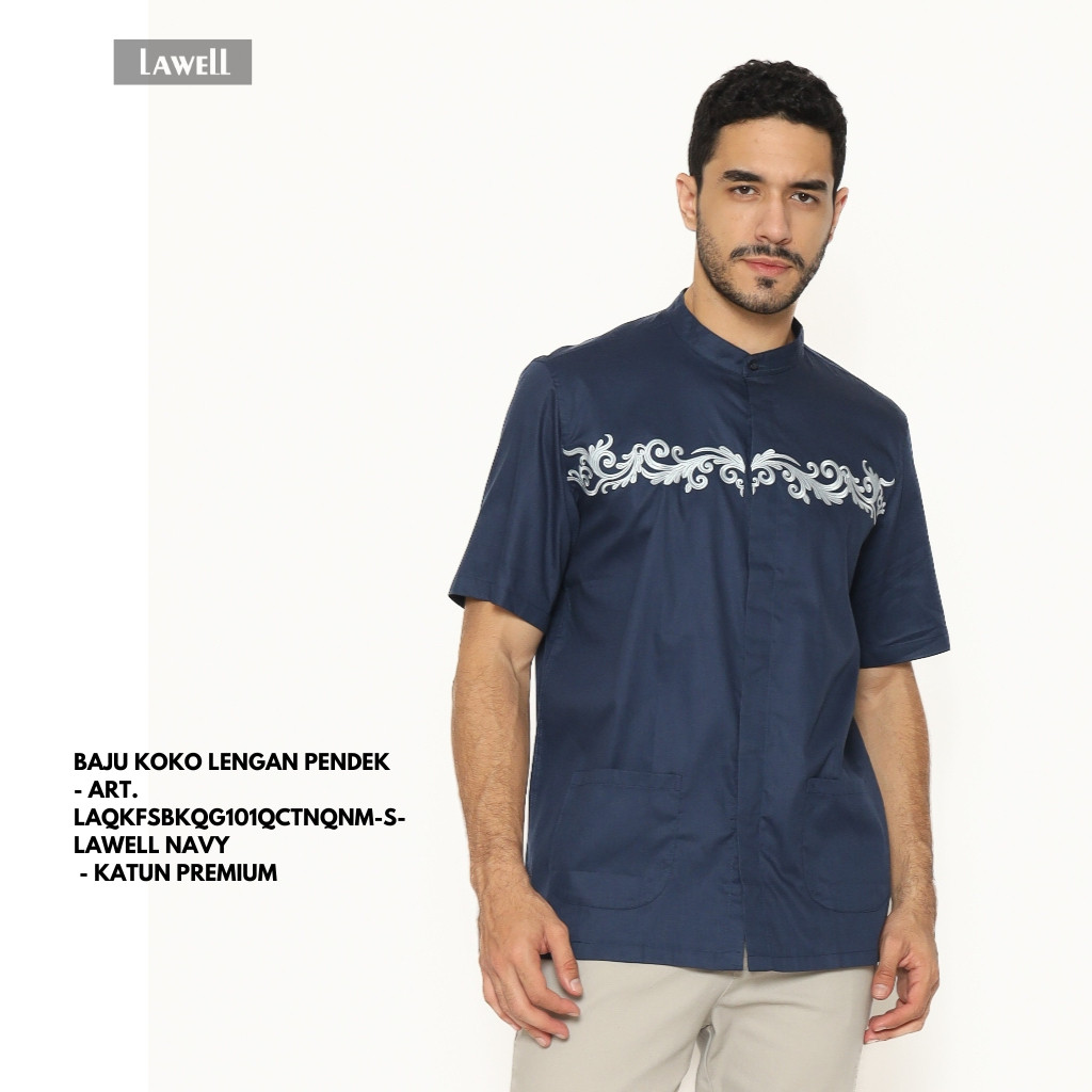 [4] Lawell Baju Koko Pria Lengan Pendek Bordir Modern Fit – LAQKFSBKQG101QCTNQNM, Oakley