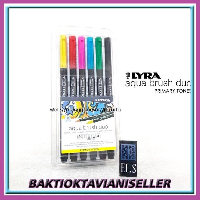 

Lyra Aqua Brush Duo Primary Tone Set 6 ( Brush Pen )