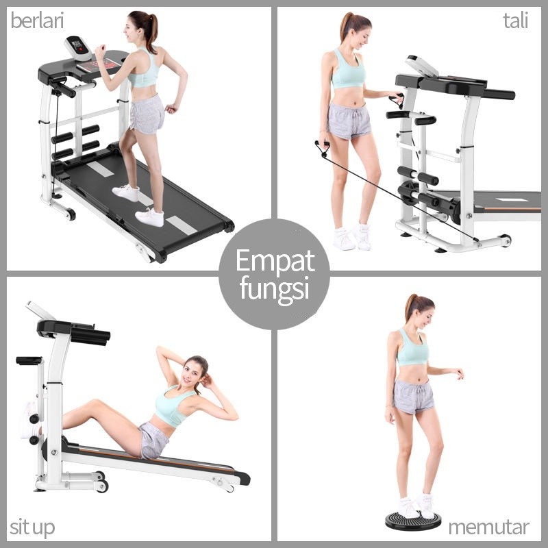 Treadmill Manual MultiFungsi Treadmill 15 in 1-Alat Fitness Sebaguna Berlari Olahraga Nyaman Privasi