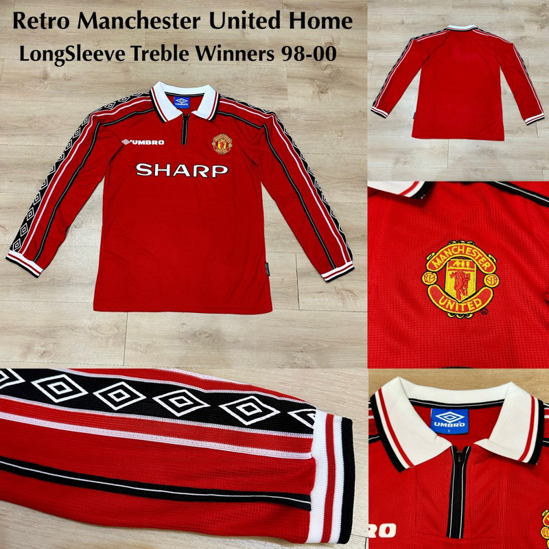(RETRO) JERSEY VINTAGE MU HOME LS TREBLE WINNER UCL 1998
