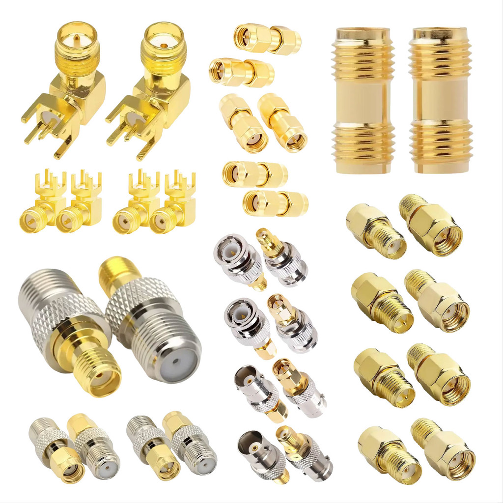 5pcs Coupler Adapter SMA Male Female To RP SMA BNC PL259 SO239 TNC Connector Converter Antenna Radio