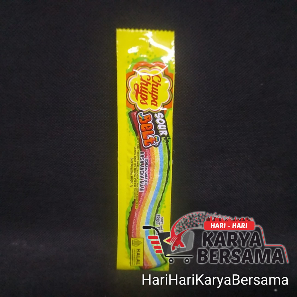 

MAKANAN RINGAN PERMEN CHUPA CHUPS SOUR BELT SOFT AND CHEWY FRUIT FLAVOUR 7GR