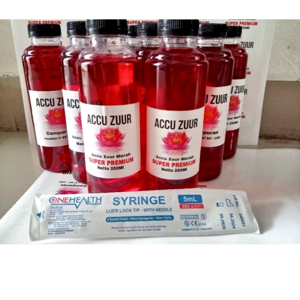 PROMO !! air aki / accu zuur merah untuk aki drop drip Untuk aki mati aki kering atau basah bisa mem