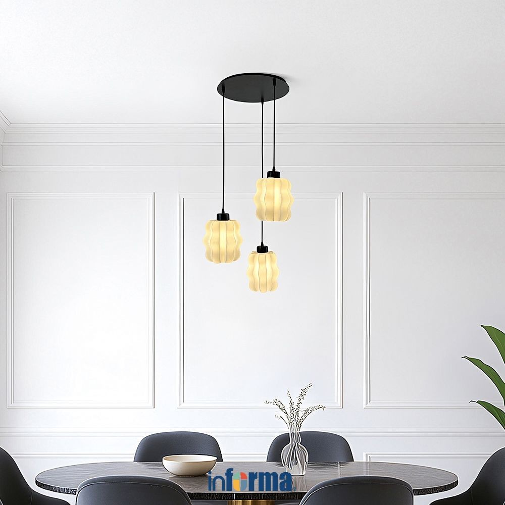 Informa Stella Lampu Gantung Hias 3L - Putih Chandelier Lamp Decorations Lighting Plafon Light Decor