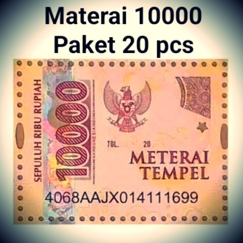Materai 10000 Paket isi 20 keping TERMURAH