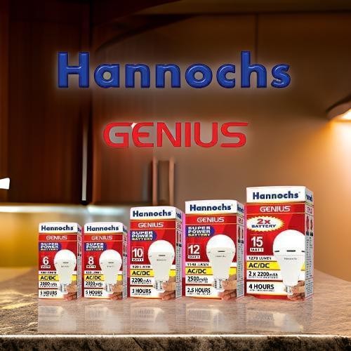 Lampu LED Genius Emergency Hannochs 6W 8W 9W 10W 12W 15W  / Surya Magic 6 8 10 12 15 18Watt