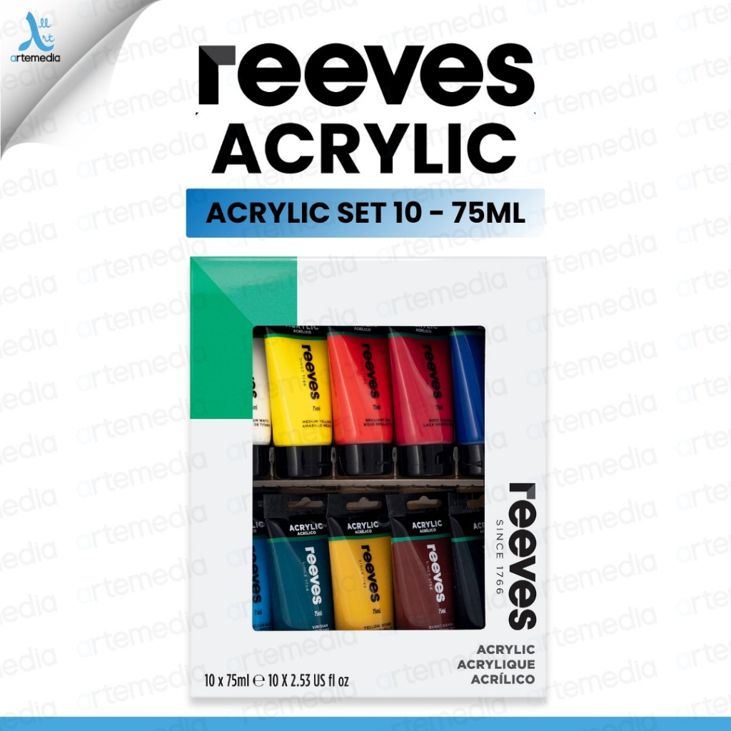 

Reeves Artists 10x75ml Acrylic Color Paint
