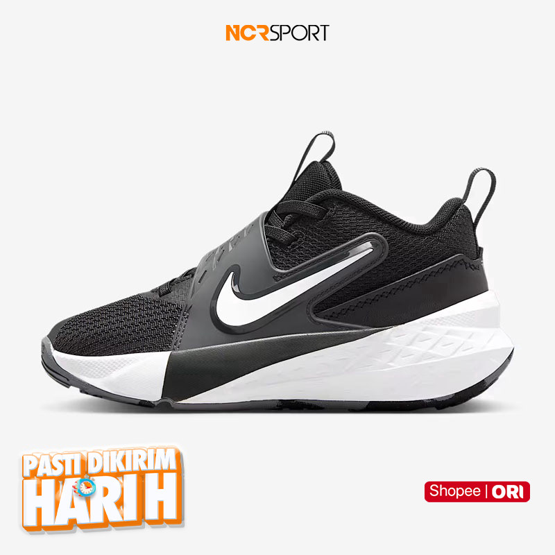 NCR SPORT Sepatu Basket Anak Nike Team Hustle D Gs Black - Anthracite - White Original Hf6280-002