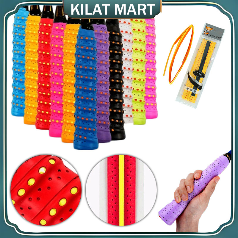 （Barang Spot）Grip Raket Badminton Dengan Tulangan / Grip Raket Tenis Tennis / Grip Raket Tulangan De