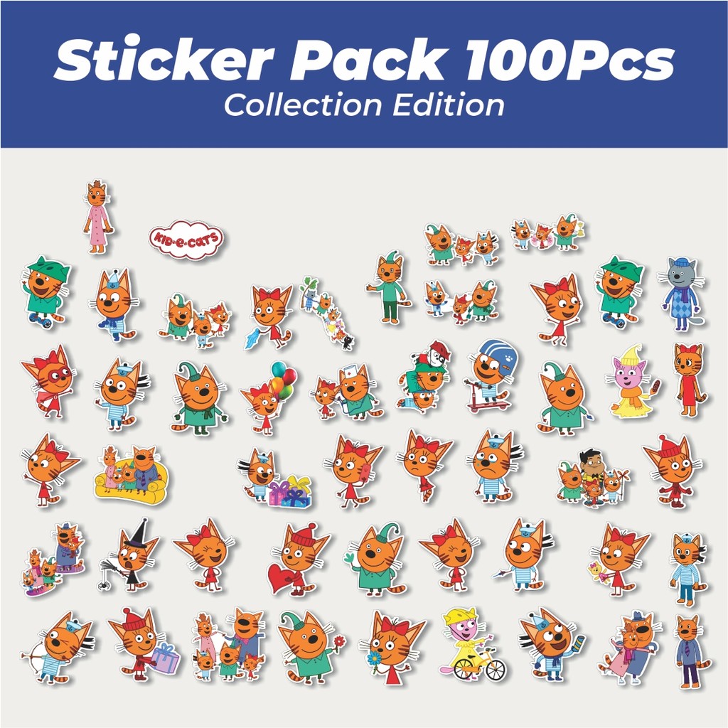 

Hot Stiker Kid-e-Cats Cartoon Lucu Anti Air Stikers Berperekat Waterproof Sticker Decal Buat Motor Helm Buku Journal Koper Casing HP Laptop Botol Minum