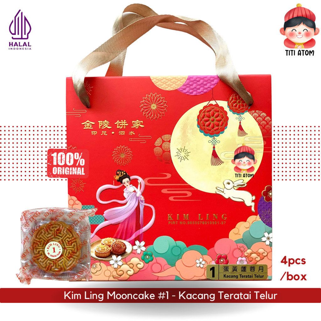 Kim Ling Mooncake / Kue Bulan (Chung Chiu Pia / Tiong Jiu Pia) – 1 Box Isi 4pcs