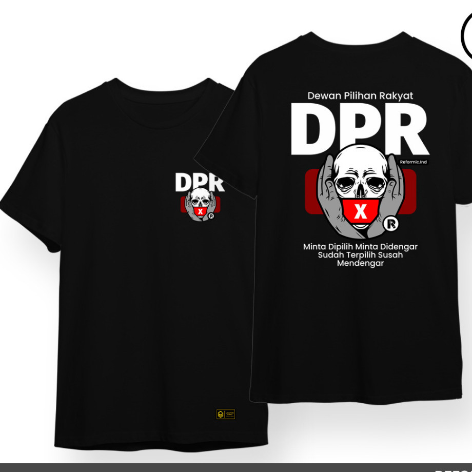 Tshirt Edisi DPR / Kaos kritik / Kaos Politik / Kaos Sindiran / Baju Kata Kata / Tshirt Kritik DPR /