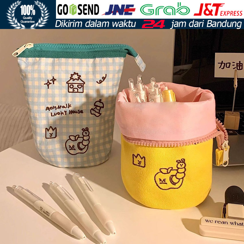 

Tempat Pensil Lipat Standing Pencil Case / Pouch Pulpen Kreatif Kapasitas Besar / Tas Pulpen 3D Lipat Berdiri / Tempat Alat Tulis Sekolah Kantor