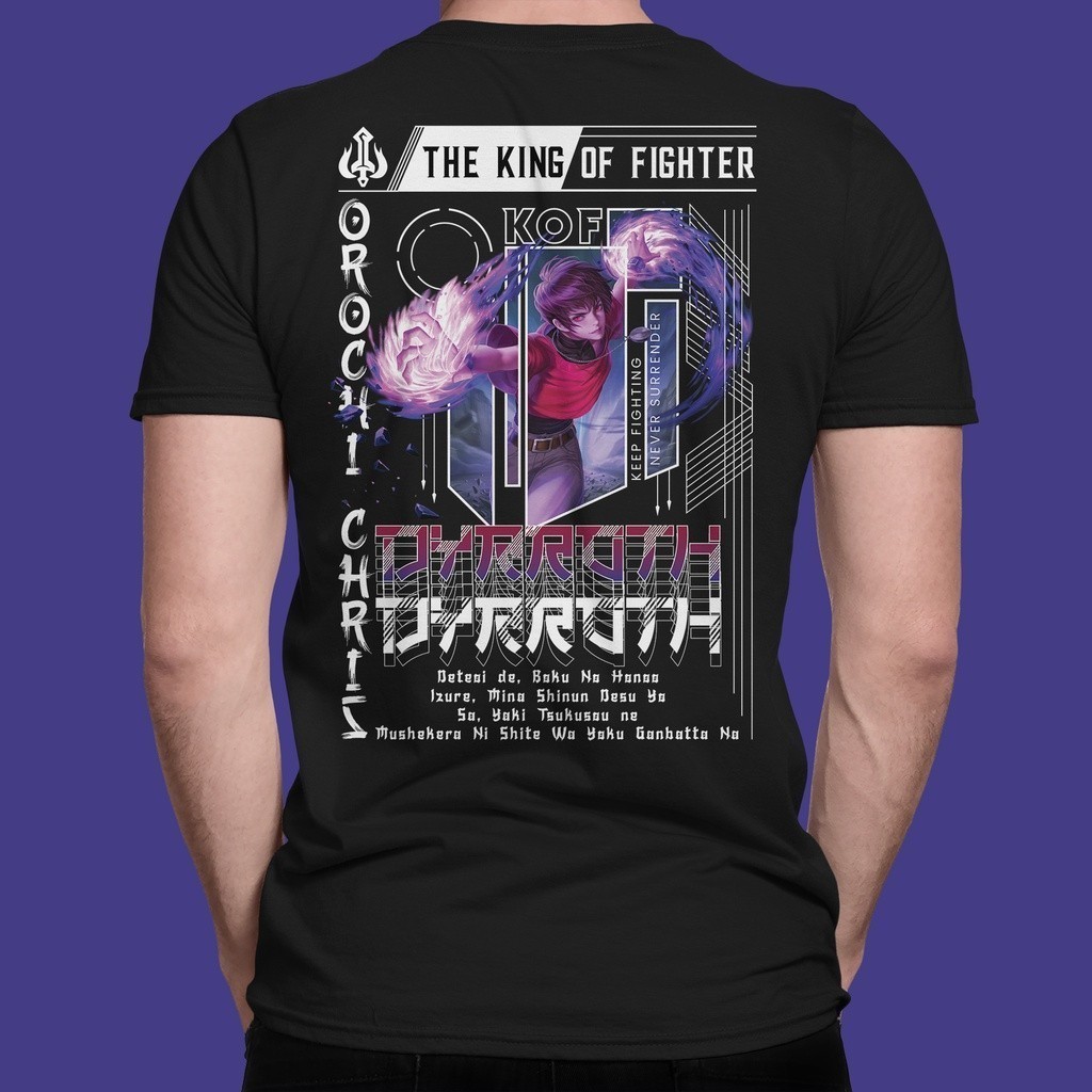 Kaos DYRROTH KOF Exclusive Mobile Legends Dyroth MLBB Lengan Pendek Hitam Combed 30s Pria Wanita