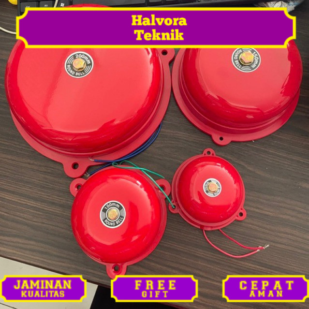 BELL KRING / ALARM / BELL LISTRIK / BELL SEKOLAH / BELL PABRIK 75mm 100mm 150mm 200mm merk BOSSECOM