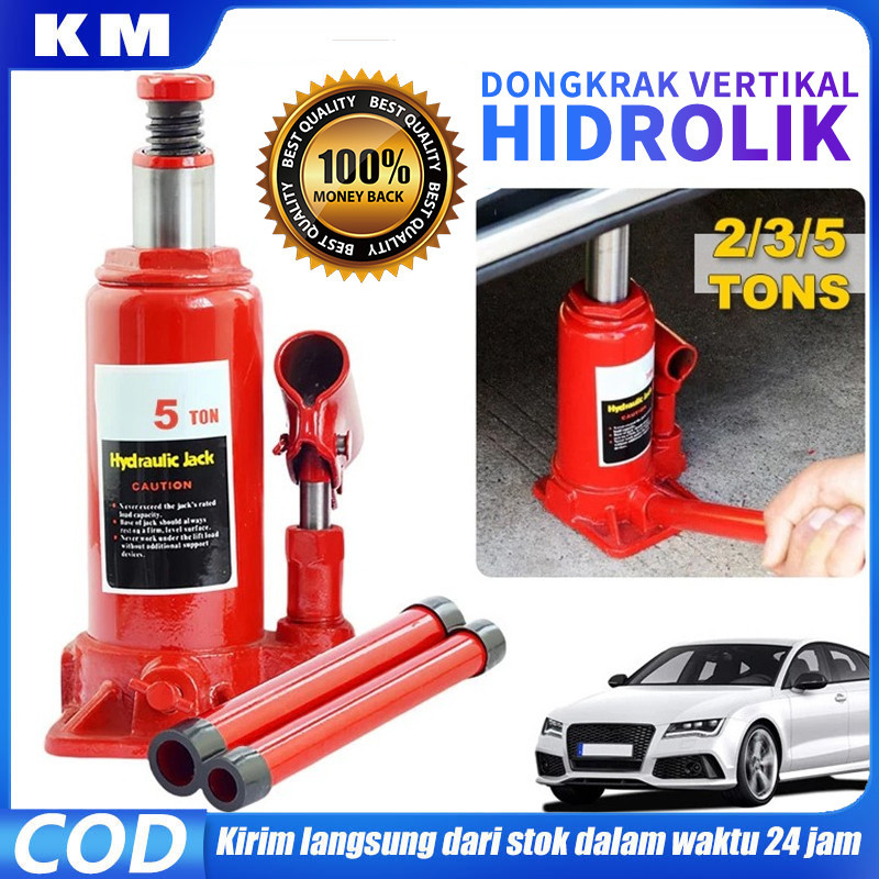 2/3/5Ton Dongkrak Mobil Hidrolik Hydraulic Jack Dongkrak Botol Universal Mobil Sedan MPV Dan SUV