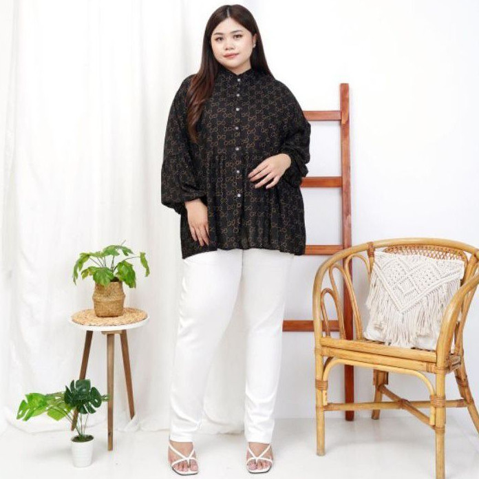 KEMEJA BLOUSE JUMBO LD 140CM/KEMEJA RAYON LD 140CM/Terbaru