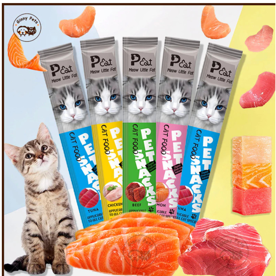 MEOW Snack Kucing snack hewan peliharaan cat strip 16g/Cemilan Kucing cat strip