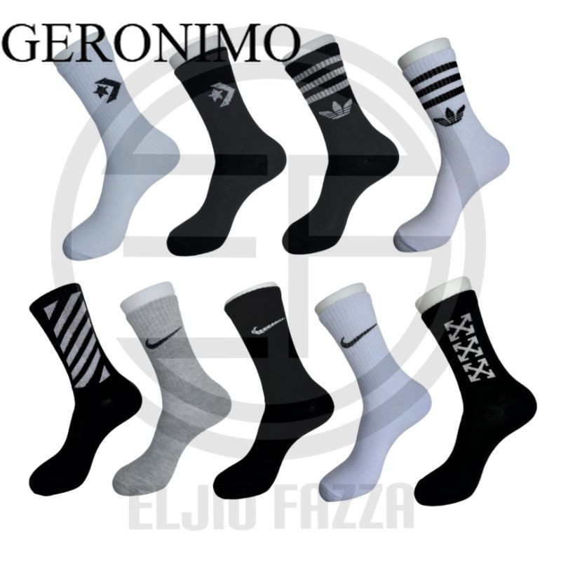 [ GERONIMO ] satu lusin 1 motif kaos kaki oldschool panjang