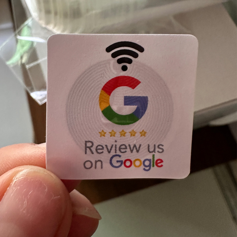 NFC Google Review Sticker 13.56Mhz NFC215 Review Us On Google NFC Tap Review Sticker Tags Waterproof