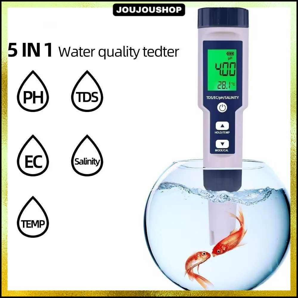 Alat Ukur Kualitas Air Digital 5in1 PH TDS EC Meter Pen - J51